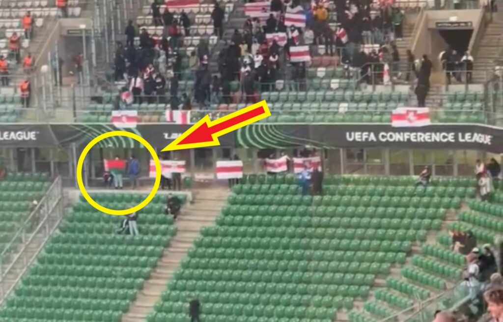 Flaga na stadionie Legii – wyjątkowy incydent wywołany przez jedną osobę