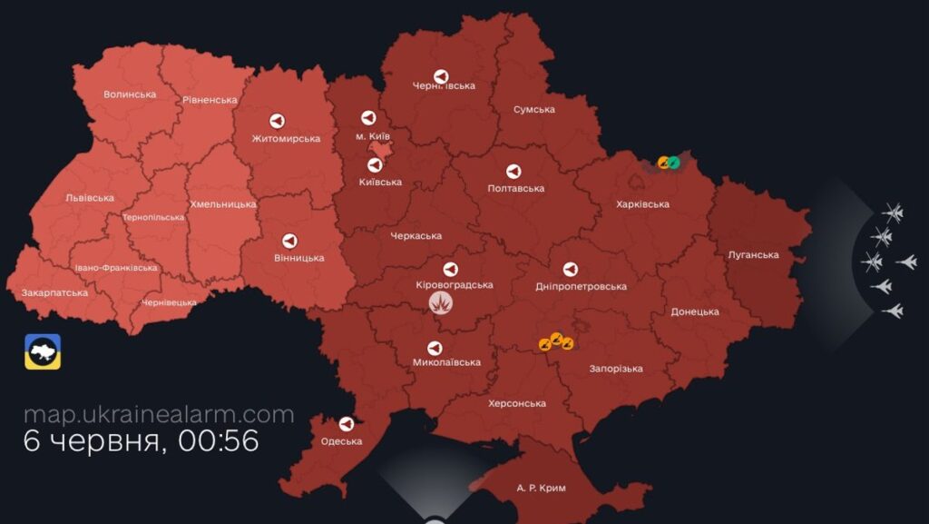 Rosja dokonała intensywnych ostrzałów za pomocą rakiet i dronów